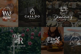 design an floral, flower, hand drawn, art, garden logo for you