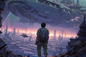 draw sci fi illustration and sci fi art