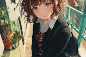 draw anime character illustration