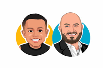 draw bighead cartoon avatar vector cartoon in 24 hours