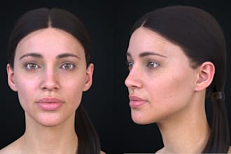 sculpt realistic 3d head model, 3d face, 3d bust sculpture for 3d printing
