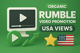 do organic rumble video promotion channel promotion rumble USA views