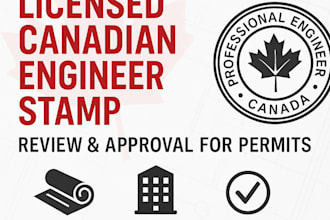 review, stamp, seals, and permit drawings for canada, australia, dubai approvals