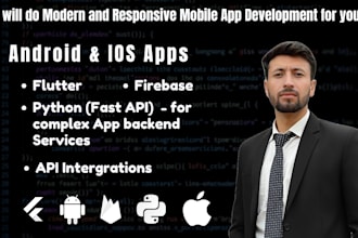 do mobile app development for android and IOS uisng flutter
