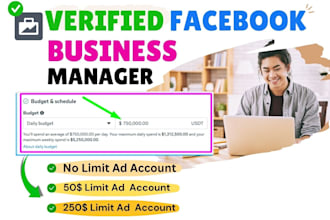 create facebook business manager and unlimited spending limit ads account