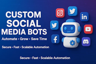 develop social media bot, facebook bot, instagram bot, tiktok bot, twitter bot