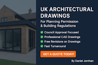 be your uk architect for planning permissions and building regulations drawing