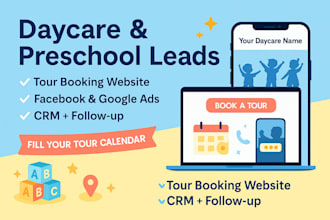 get daycare leads for preschool website design daycare website preschool website