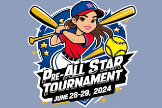 design unique softball logo with free vector files