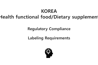 provide regulations for korean food and supplement