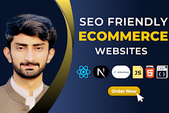 build responsive, SEO friendly ecommerce website with modern design