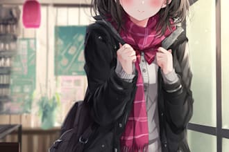 draw anime character illustration
