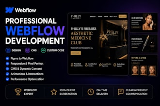 design or develop webflow website, figma to webflow