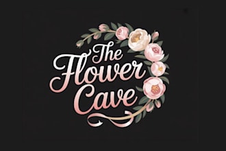 create awesome and gorgeous flower shop logo design