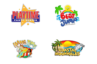 design unique childcare, toy shop, kids, and children logo