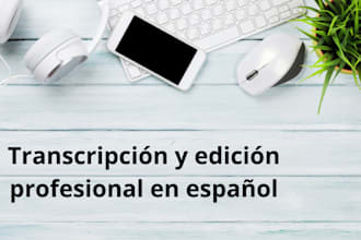 transcribe ande edit spanish audio video interviews