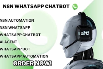 develop automated whatsapp ai agent, telegram website chatbots bot with n8n