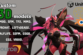 port, edit, create custom sfm model, tf2 model, gmod playermodel, lfd2 model,mmd