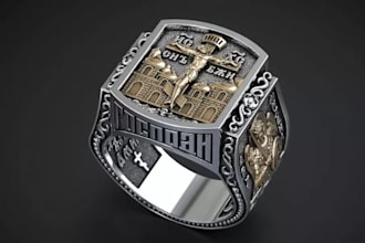 create personalized 3d cad jewelry design, rings, pendant ready for 3d printing