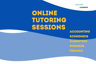 tutor accounting, finance, economics, business and marketing courses
