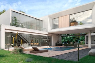 professional 3d luxury mansion,virtual staging property,lumion rendering, layout