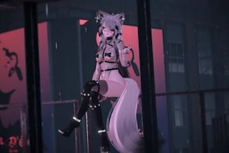 create stunning custom vrchat avatar 3d anime character chillout avatar for you