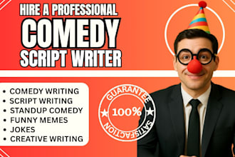 do comedy script funny standup comedy, humor jokes screenplay film script