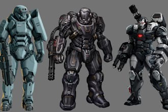do 3d robot, transformer, 3d model, mech device,3d robotics design,concept model