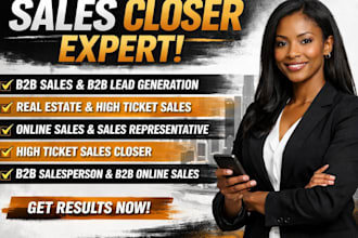 be sales closer sales representative online sales expert and lead generation