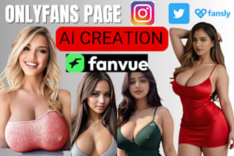 create ai instagram influencer model, onlyfans page, ai fanvue promotion