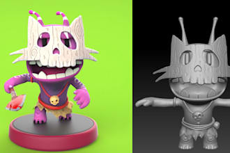 design custom chibi models,stylized toy design,vinyl toys,pop style figurine stl