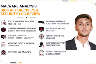 perform malware analysis, digital forensics and review security logs