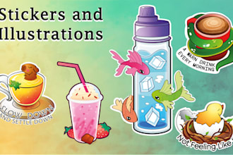 draw stickers for social media, printing, and more