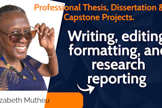 collaborate with students on thesis format,phd masters, literature,dissertations