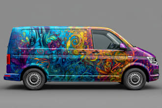 design a vehicle wrap, car wrap, food truck wrap