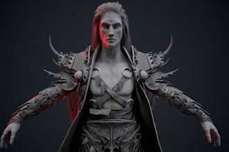 sculpt 3d model, action figure, miniature, 3d head, for 3d printing, 3d stl file
