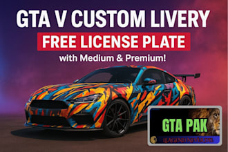 make unique high quality custom liveries for your gta v