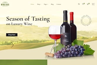 design wine shopify store liquor store liquor website