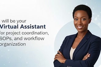 be virtual assistant for project coordination, sops, and workflow organization