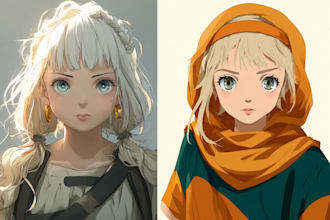 draw original anime fantasy heroes, villains, and monsters