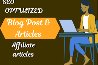 do blog posts and write affiliated articles