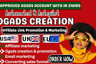 create approved ogads account clickbank setup and affiliate link promotion