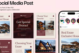 design social medial post, facebook ads, instagram post, marketing and business