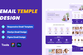 design or redesign email template in figma