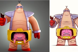 turn 2d pic to 3d model,stylized 3d cartoon,vinyl toys and cute figures,stl
