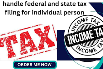 handle federal and state tax filing for individual person
