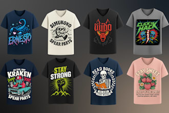 create unique and trendy tshirt designs custom graphics pod ready