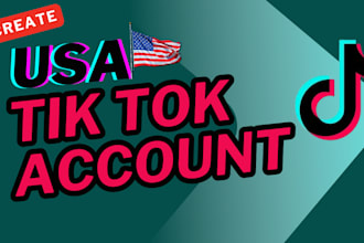 do and create usa tiktok account, tiktok usa account , instagram account, tiktok