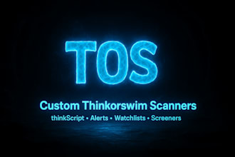 create a custom tos thinkorswim scanner, stock screnner, dashboard scanner