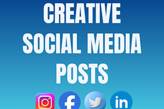 design social media posts for instagram, facebook, linkedin and twitter